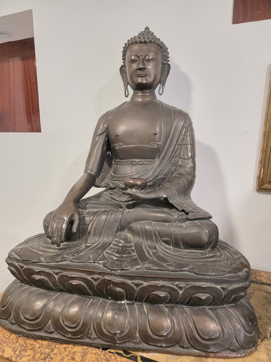 Large Bronze Buddha, China, 19th Century