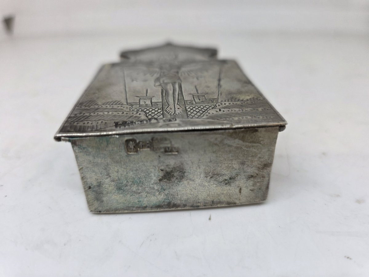 Small Russian Silver Tabernacle From 1860 (stamped)-photo-3