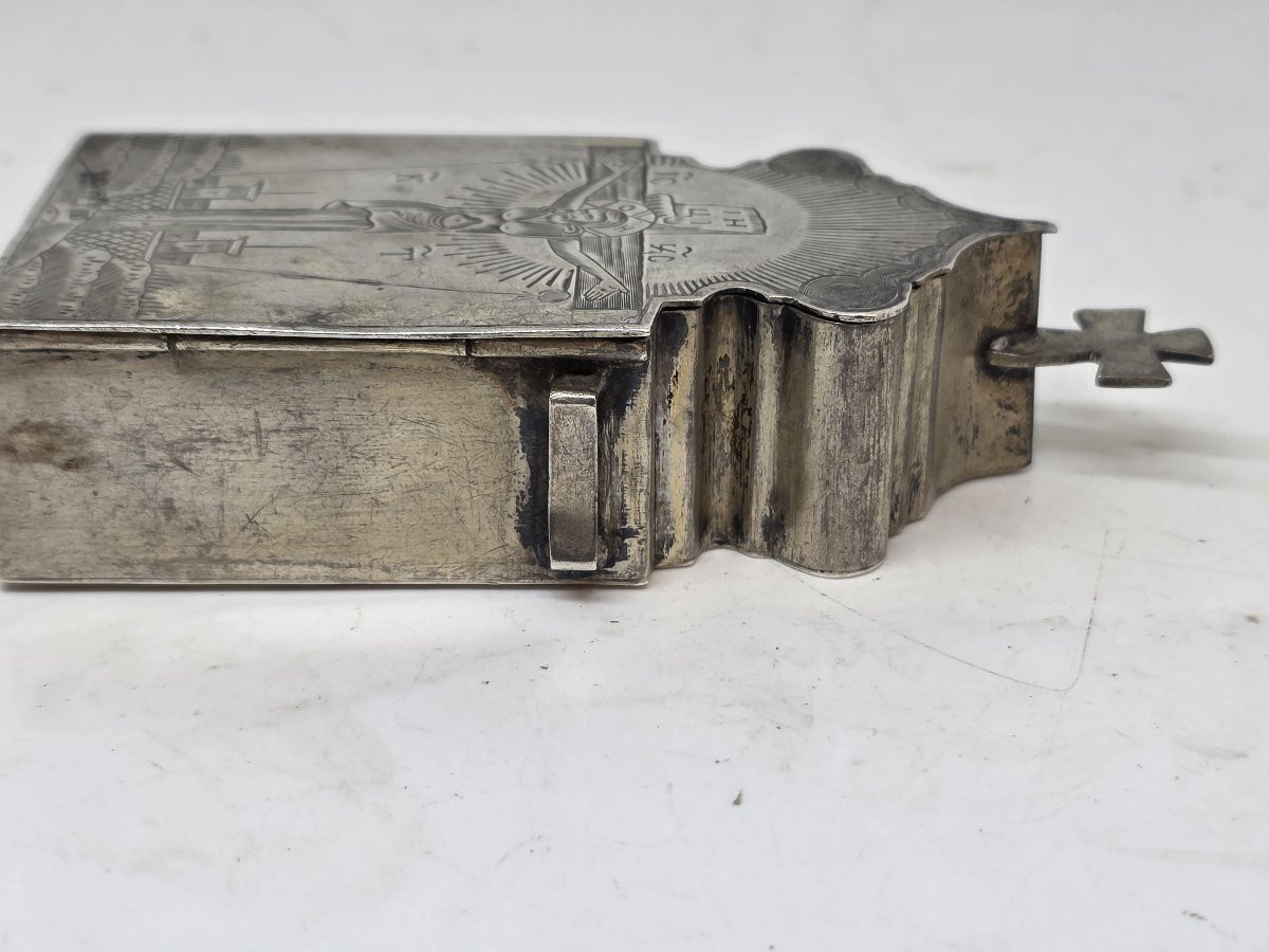 Small Russian Silver Tabernacle From 1860 (stamped)-photo-2