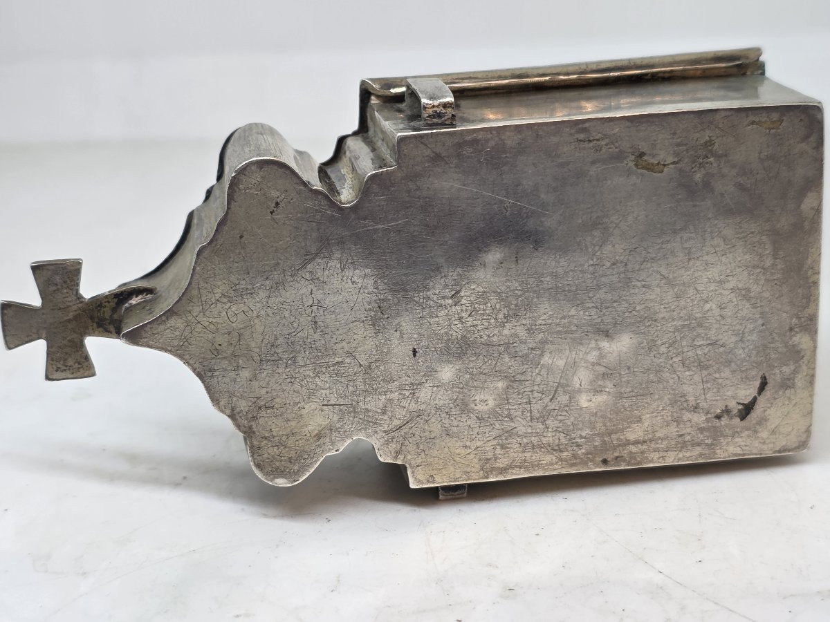 Small Russian Silver Tabernacle From 1860 (stamped)-photo-5