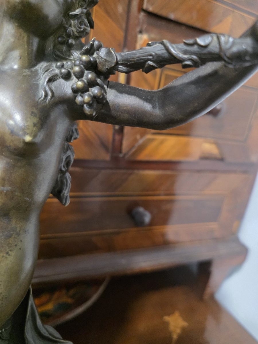 Bronze représentant une femme chevauchant un faune. Proche de Clodion. XIXe siècle-photo-1