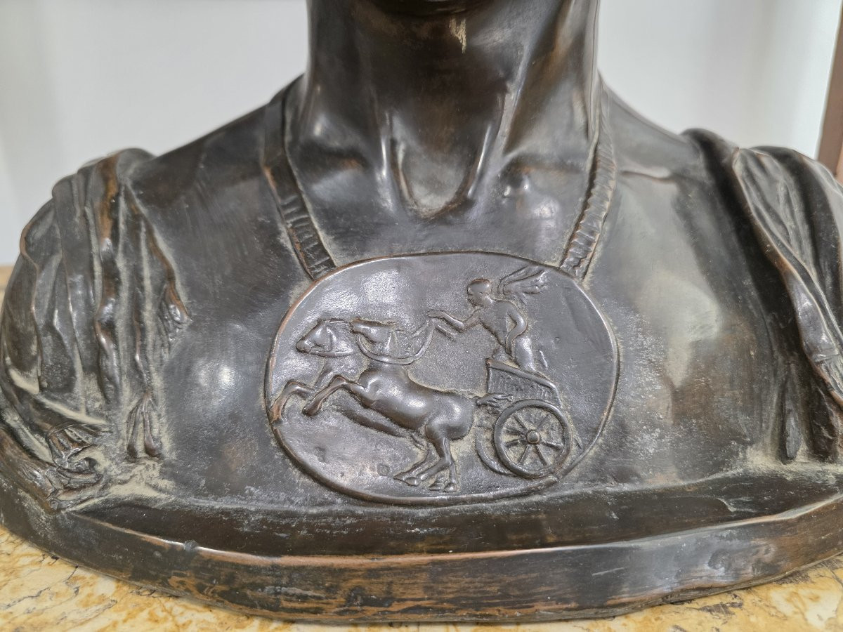  Portrait en buste d'un jeune homme d'après le bronze de Donatello. Fin du XIXe siècle-photo-2