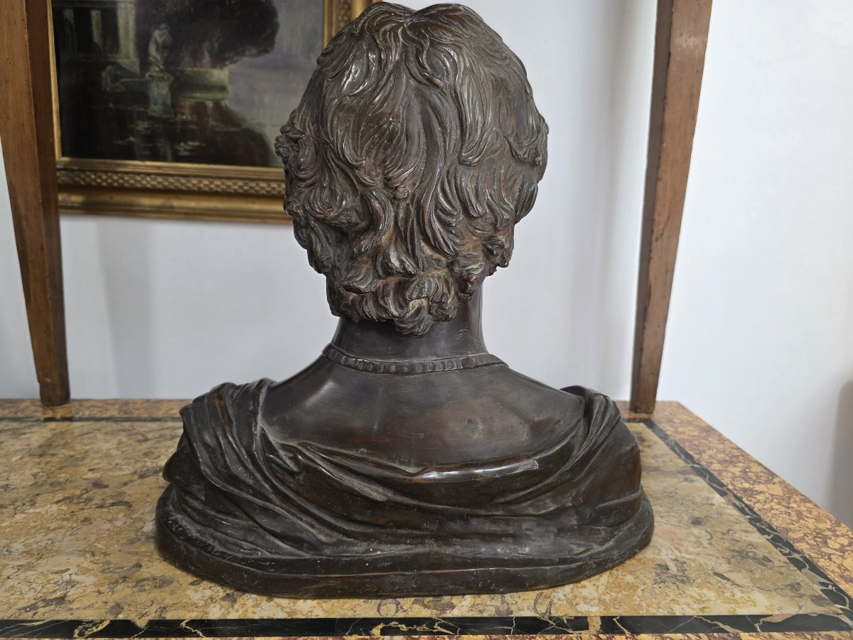  Portrait en buste d'un jeune homme d'après le bronze de Donatello. Fin du XIXe siècle-photo-2
