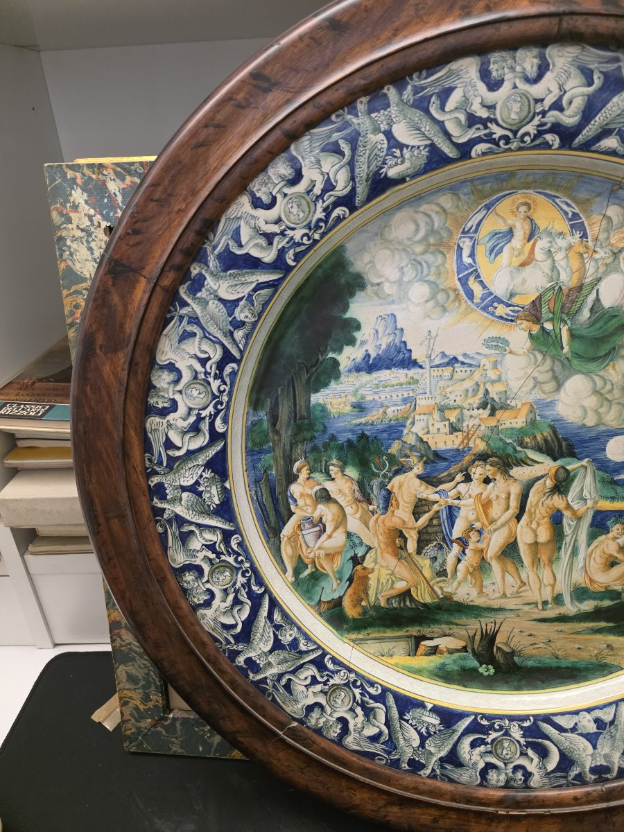 Grande assiette de Pesaro, Tito Magrini, dernier tiers du XIXe siècle-photo-3
