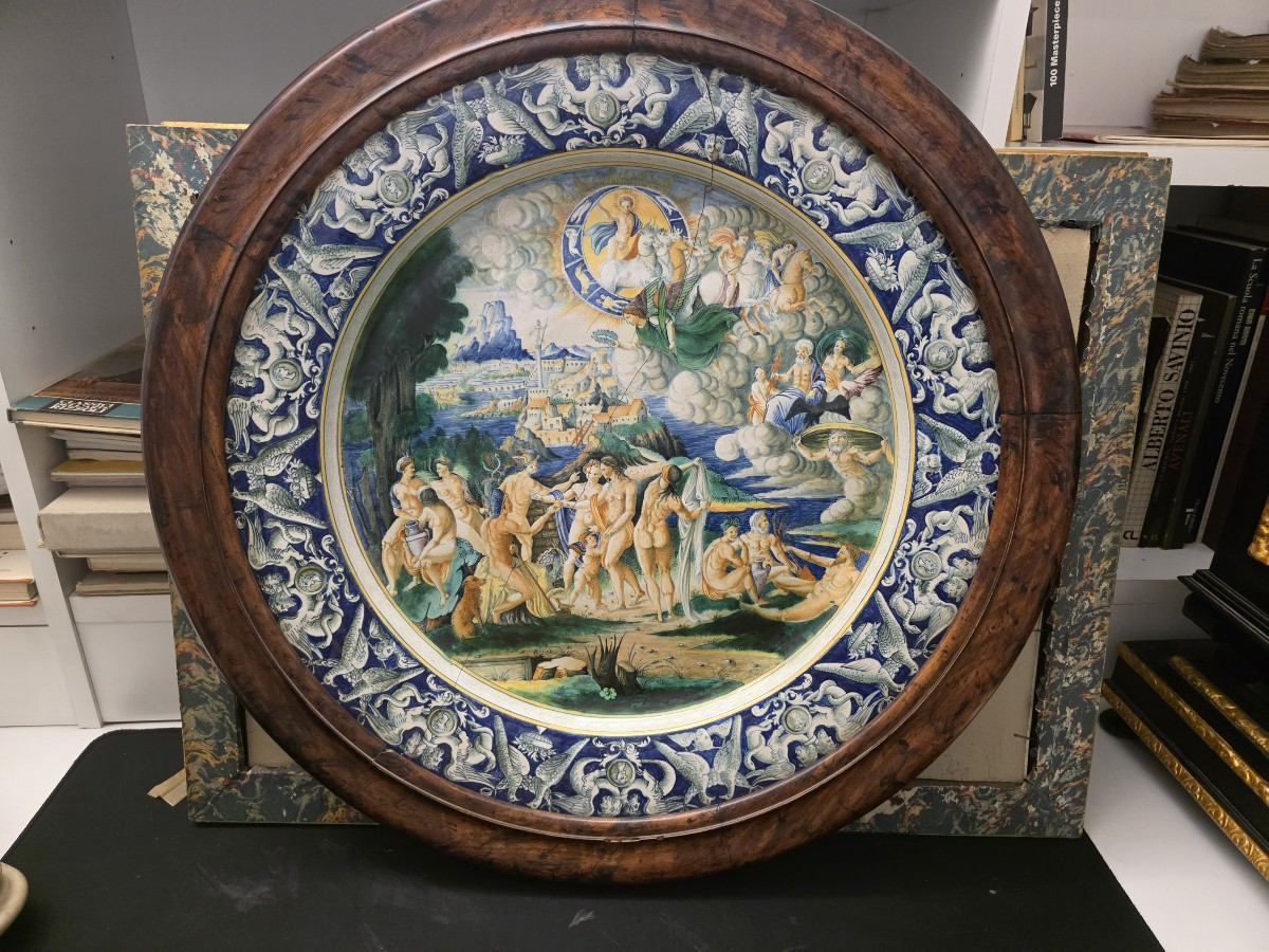 Grande assiette de Pesaro, Tito Magrini, dernier tiers du XIXe siècle