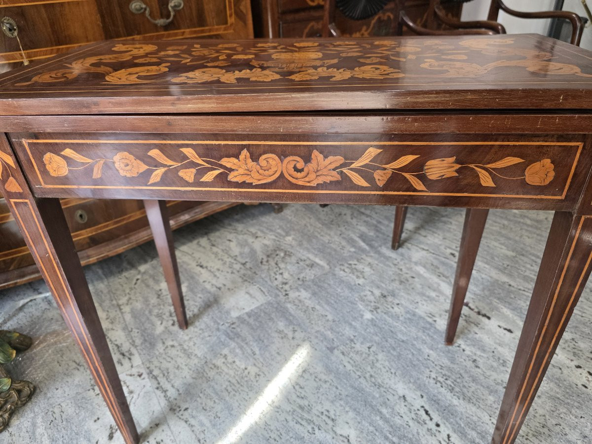 Square Dutch Game Table From The Early 19th Century-photo-3