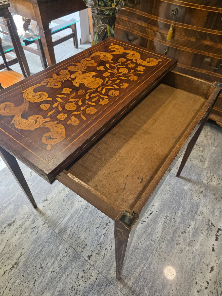 Square Dutch Game Table From The Early 19th Century-photo-3