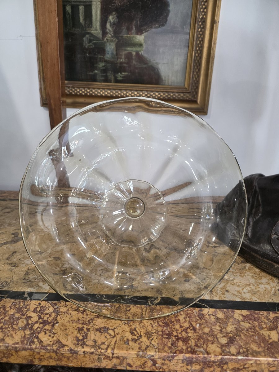 Vittorio Zecchin- M.v.m. Cake Stand Murano, Circa 1930 Blown Glass-photo-2