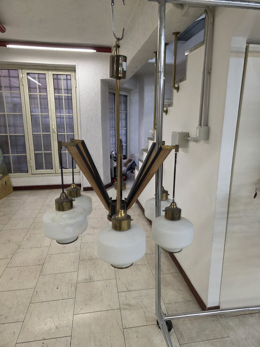 Lustre de style Stilnovo des années 1960-photo-4