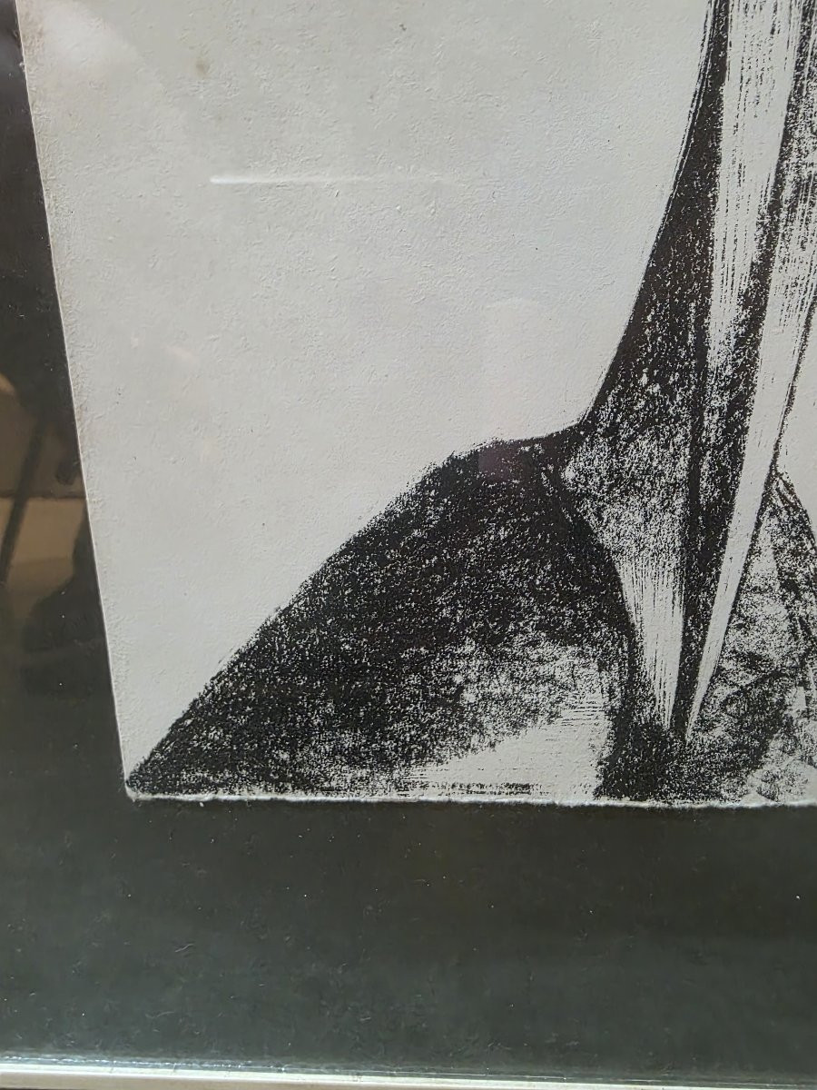 Lithographie sur carton, numérotée 37/100 en bas à gauche, signée et datée « B. Mohasses 71 ».-photo-1