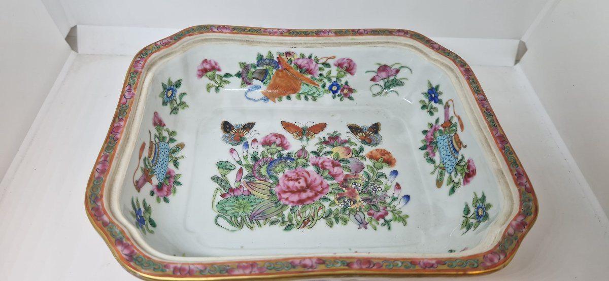 Cantonese Porcelain Tureen From The Early 20th Century-photo-2