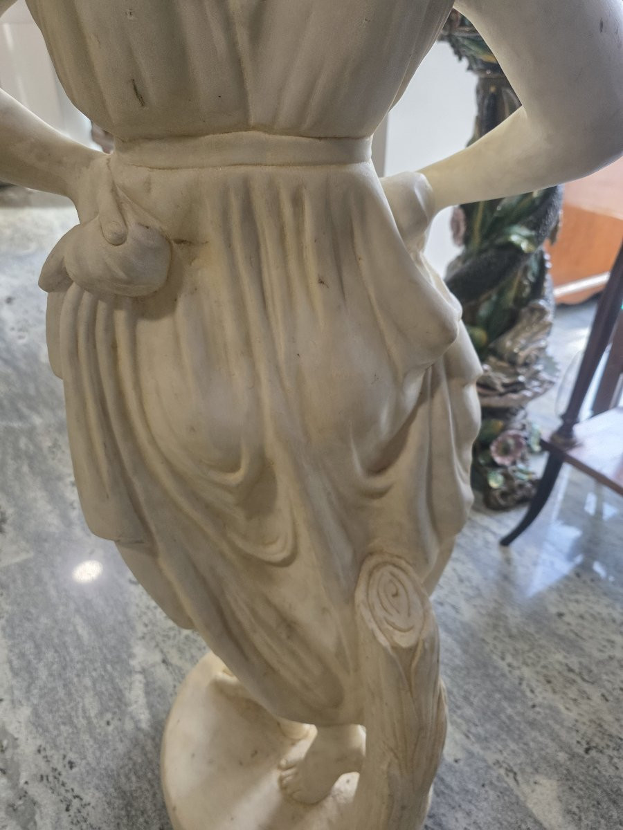 Sugar Marble Statue From Antonio Canova, "the Ballerina," 19th Century-photo-5