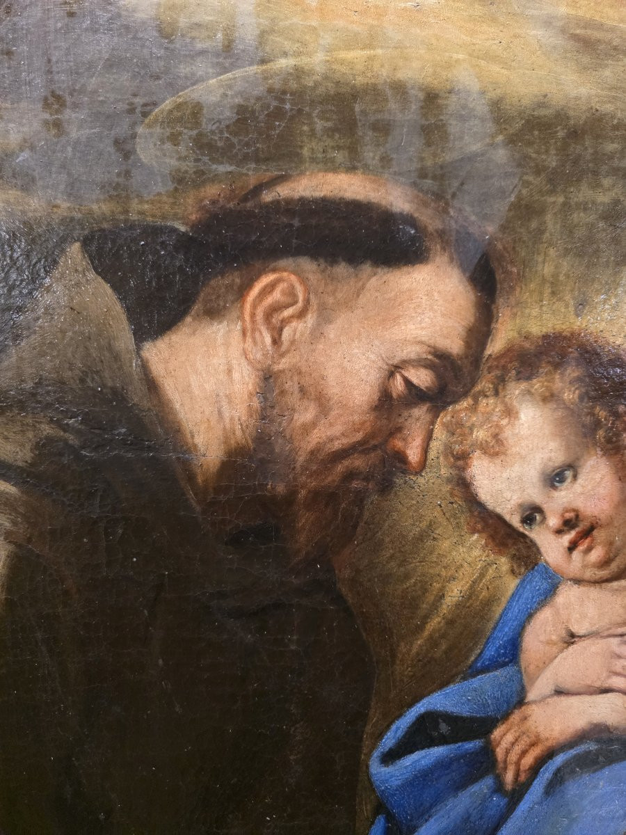 Grande huile sur toile du XVIIe siècle, œuvre d'un artiste ombrien.-photo-4