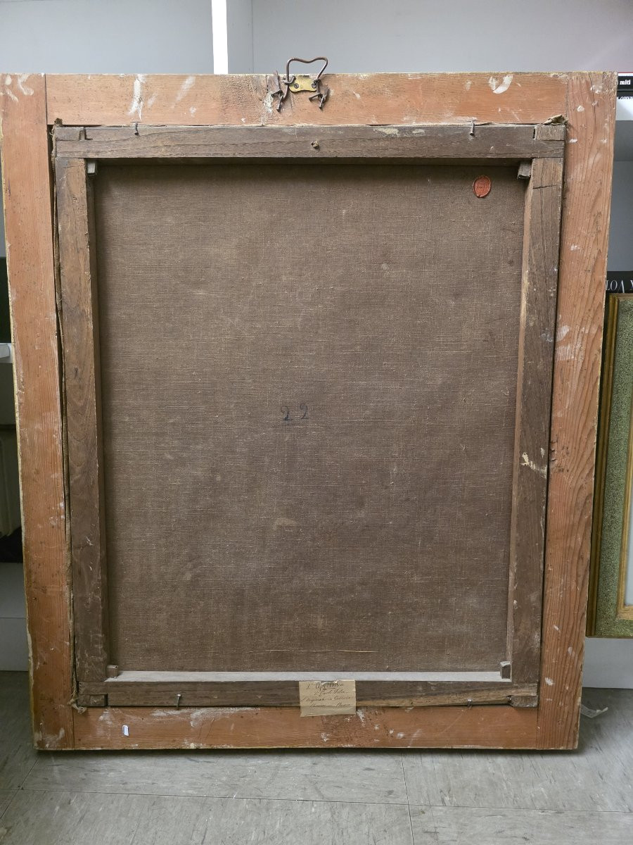 Huile sur toile de Carlo Dolci, fin XVIIIe-début XIXe siècle, représentant : Sainte Apolline-photo-4