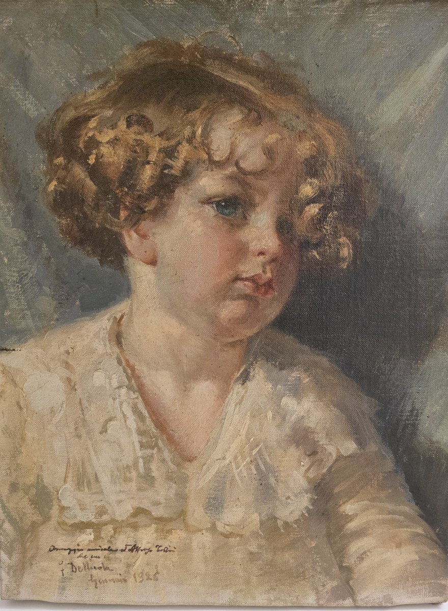 Francesco De Nicola (musellaro 1882 – Naples 1961), "portrait Of A Young Girl"