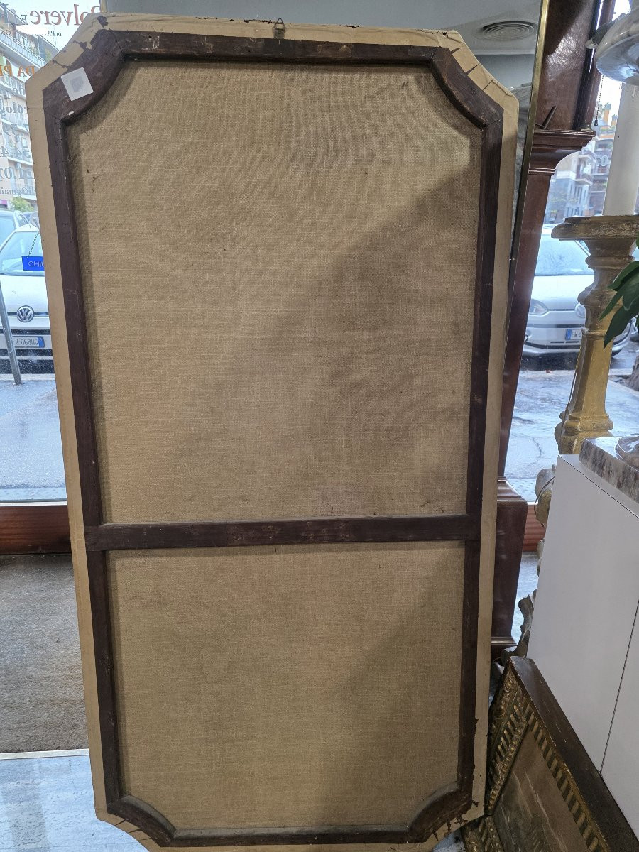 Huile sur toile représentant le Christ en croix. Fin du XVIIe siècle.-photo-4