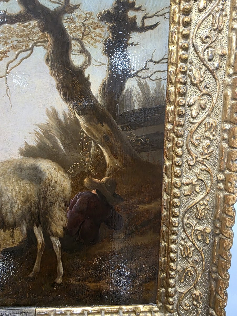 Flemish Oil On Panel, Signed Wolfert Jan Baptist (antwerp, 1625/1687)-photo-3