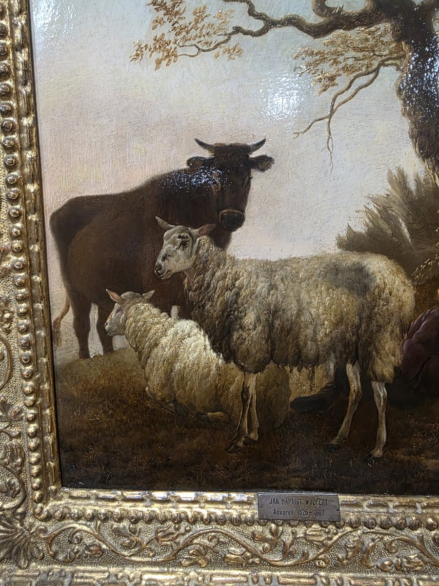 Flemish Oil On Panel, Signed Wolfert Jan Baptist (antwerp, 1625/1687)-photo-6