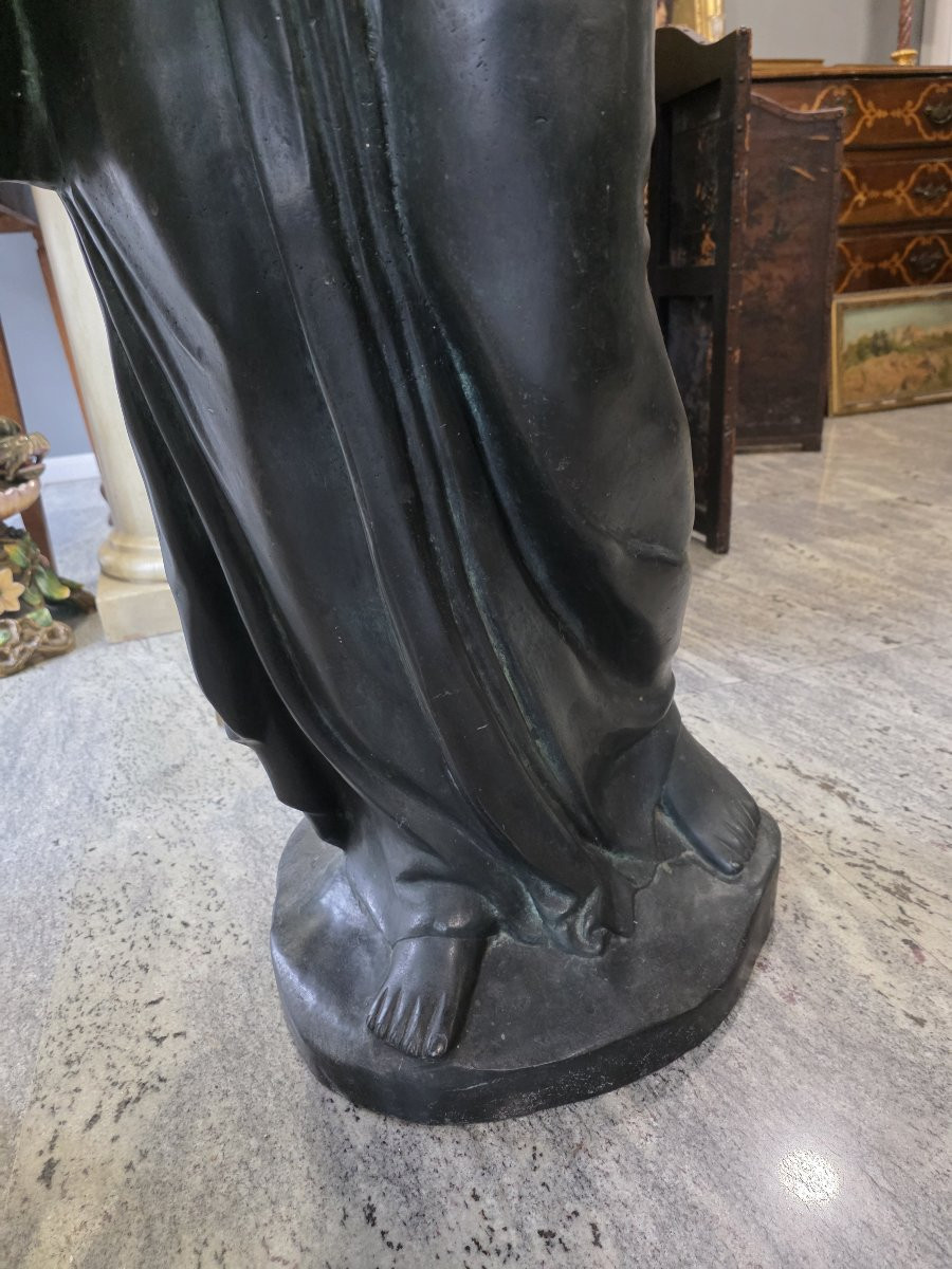  Sculpture en bronze d'Hébé, d'après le modèle de Thorwaldsen - début du XXe siècle-photo-4