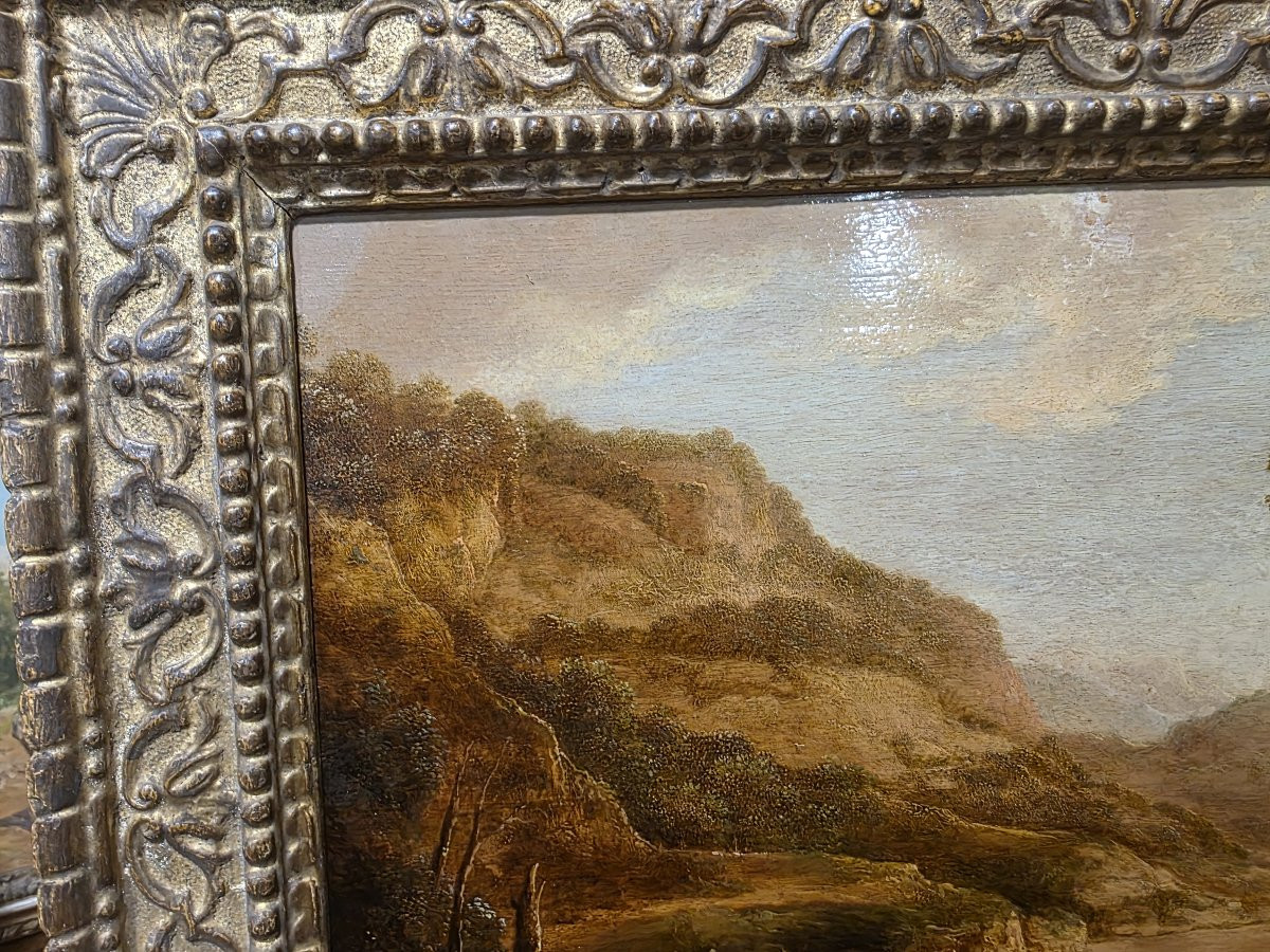 17th-century Flemish Oil On Panel "landscape"-photo-3