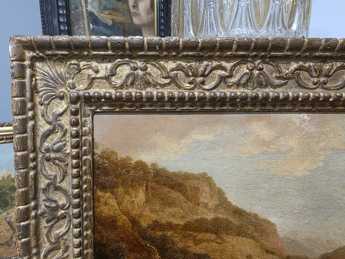 17th-century Flemish Oil On Panel "landscape"-photo-6