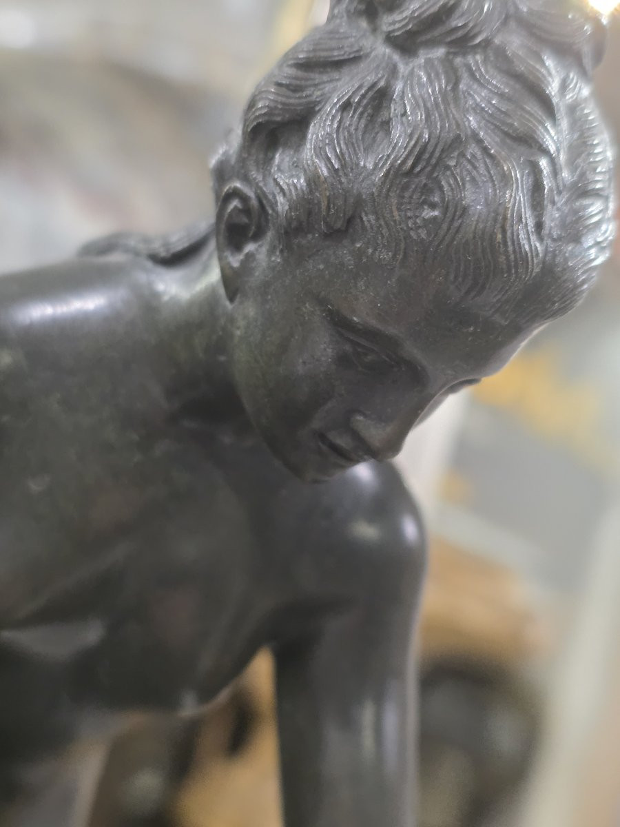 Sculpture en bronze du XIXe siècle représentant « Danaïde ».-photo-1