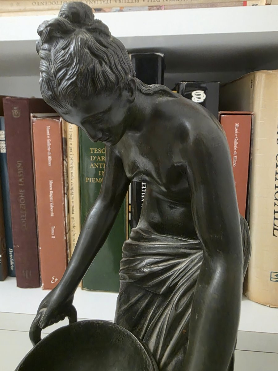 Sculpture en bronze du XIXe siècle représentant « Danaïde ».-photo-6