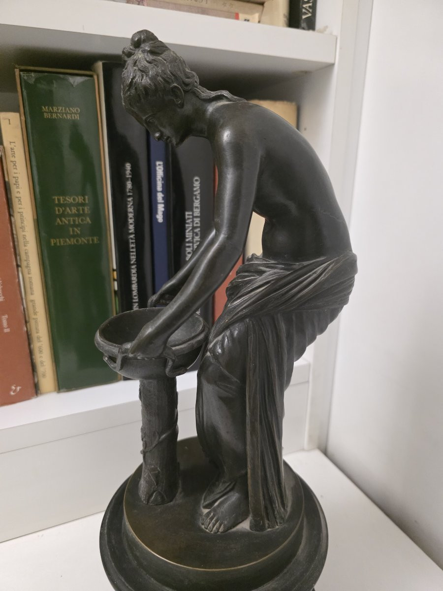 Sculpture en bronze du XIXe siècle représentant « Danaïde ».-photo-7