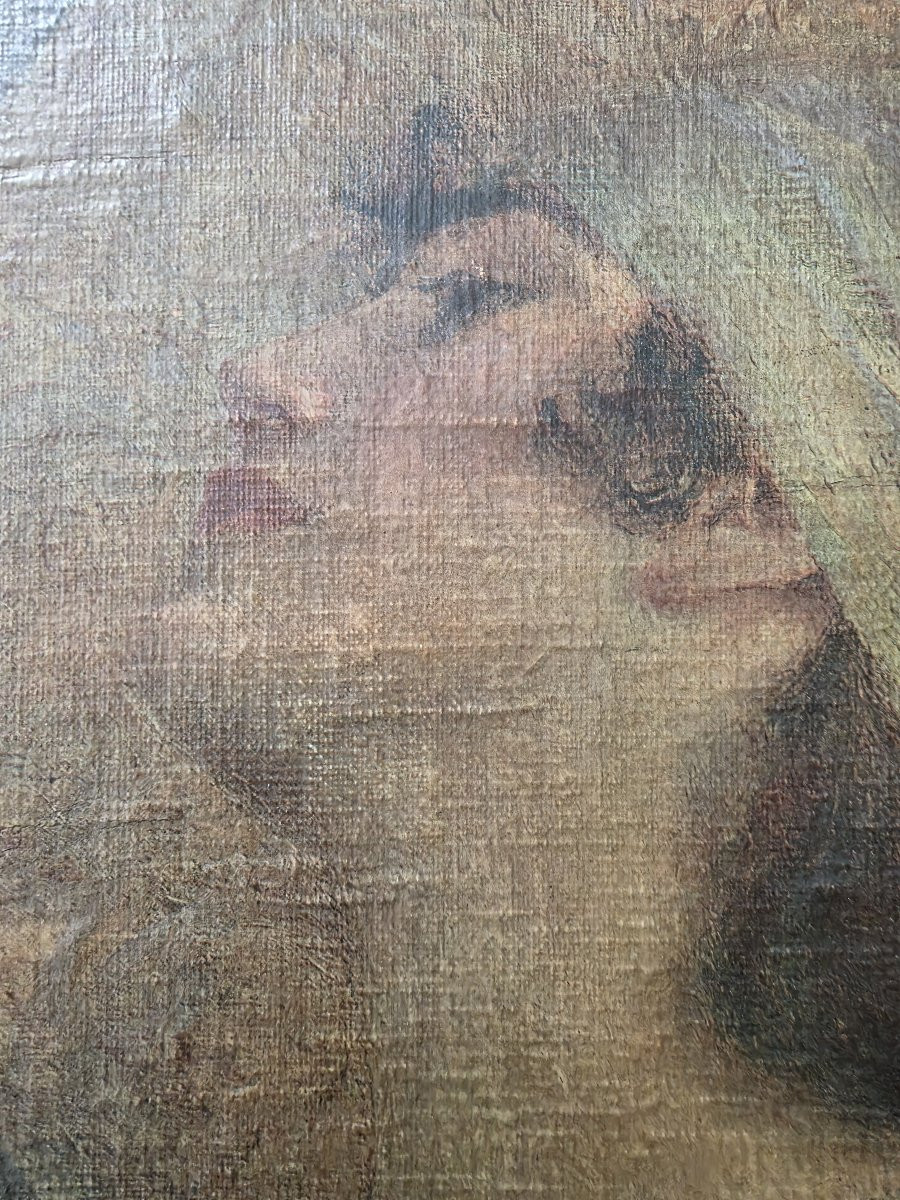 Chromolithographie « Figure féminine. Buste de femme »  Période Art nouveau-photo-1