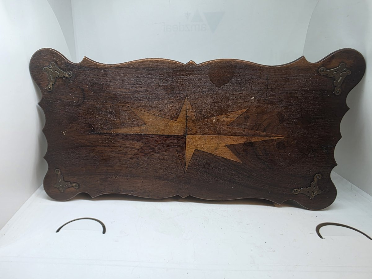 Table modèle française à tiroir. Milieu du XIXe siècle.-photo-4