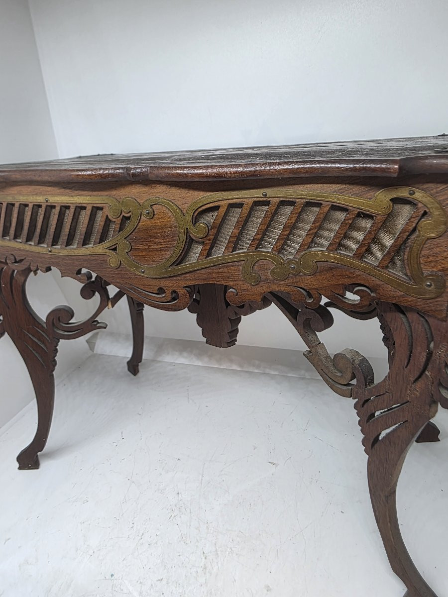 Table modèle française à tiroir. Milieu du XIXe siècle.-photo-1