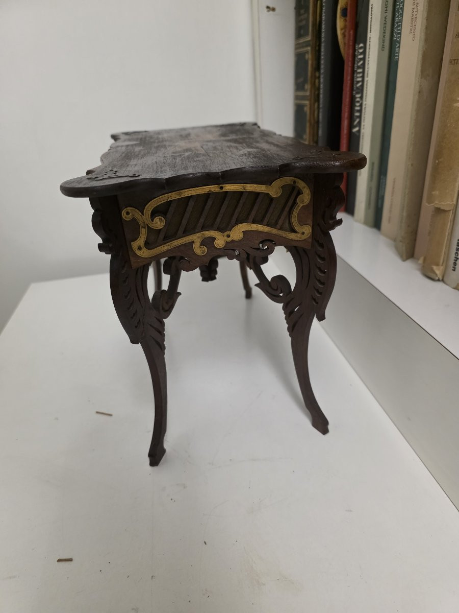 Table modèle française à tiroir. Milieu du XIXe siècle.-photo-7