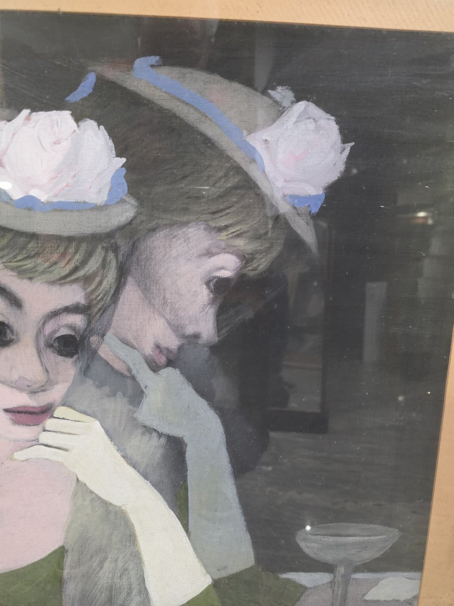 "woman," Oil On Canvas, 76 X 60 Cm, By Painter Costanza Mennyey Capogrossi-photo-3