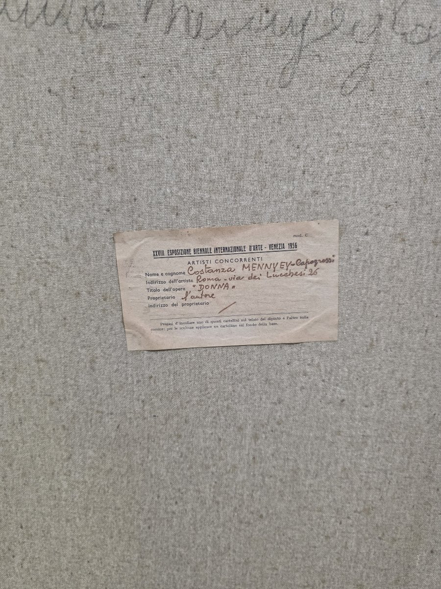 "woman," Oil On Canvas, 76 X 60 Cm, By Painter Costanza Mennyey Capogrossi-photo-4