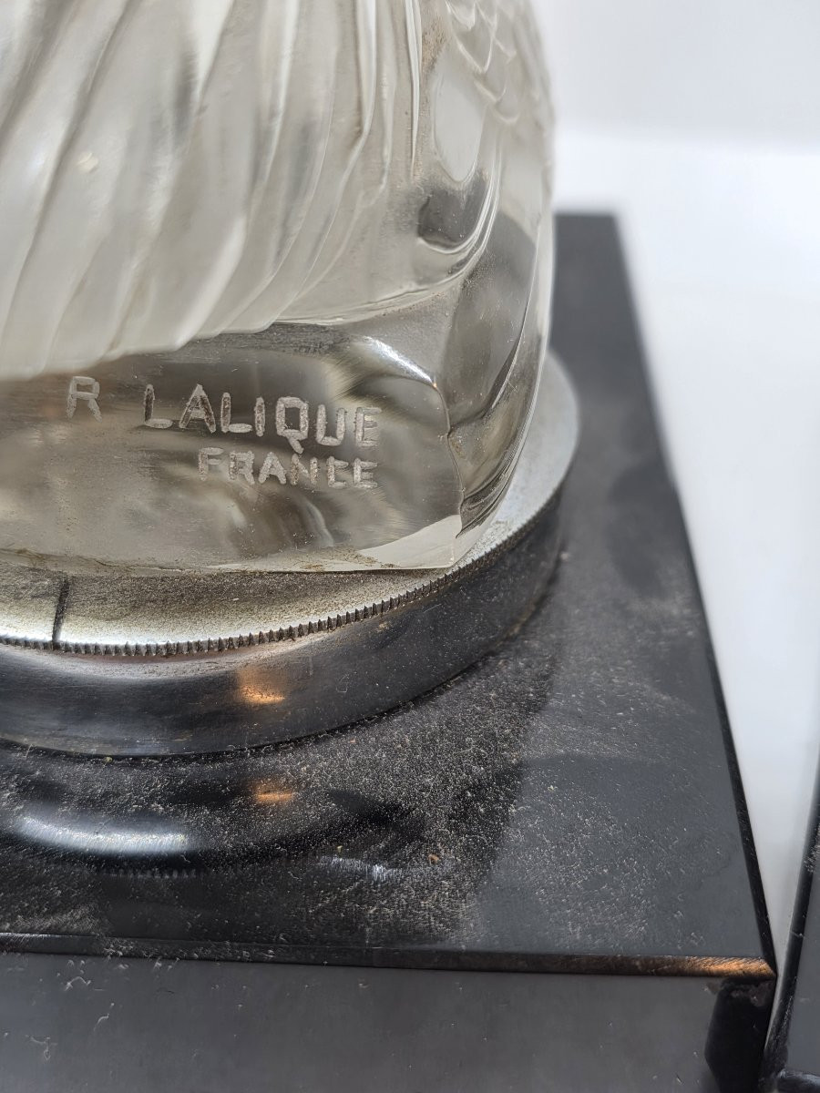 Pair Of Crystal Roosters By R. Lalique, Late 1920s-photo-7