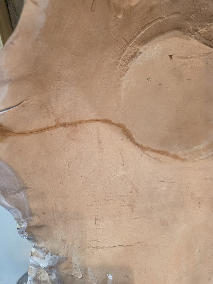 Glazed Terracotta Mask From The 1950s/60s-photo-4