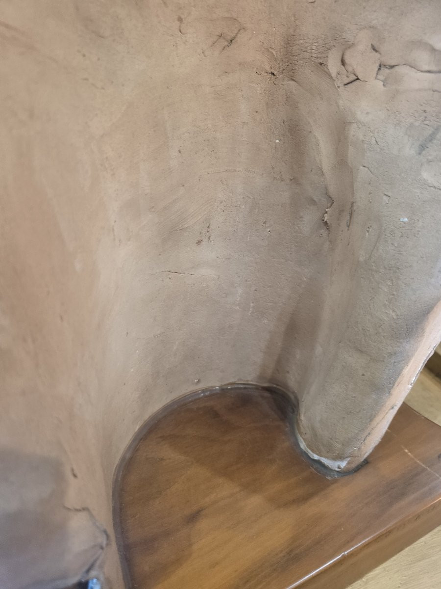 Glazed Terracotta Mask From The 1950s/60s-photo-5