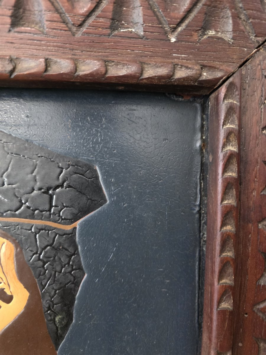 Sardinian Painted And Fired Tile Attributed To Federico Melis-photo-3