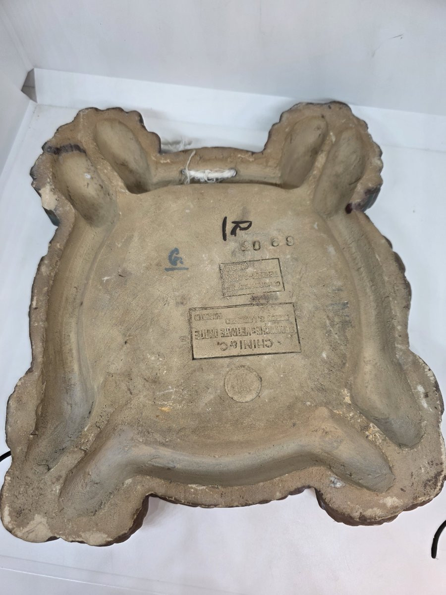 Plaque de dévotion lustrée « Pax Et Bonum » de Galileo Chini, Fornaci San Lorenzo, vers 1925-photo-3