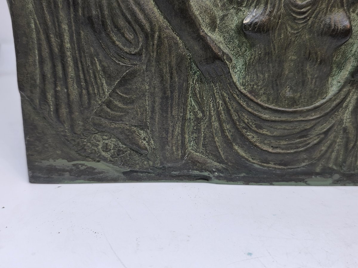 French Art Deco Bronze Planter/vase, Inspired By The Greek Revival Style France, Circa 1920s-photo-3