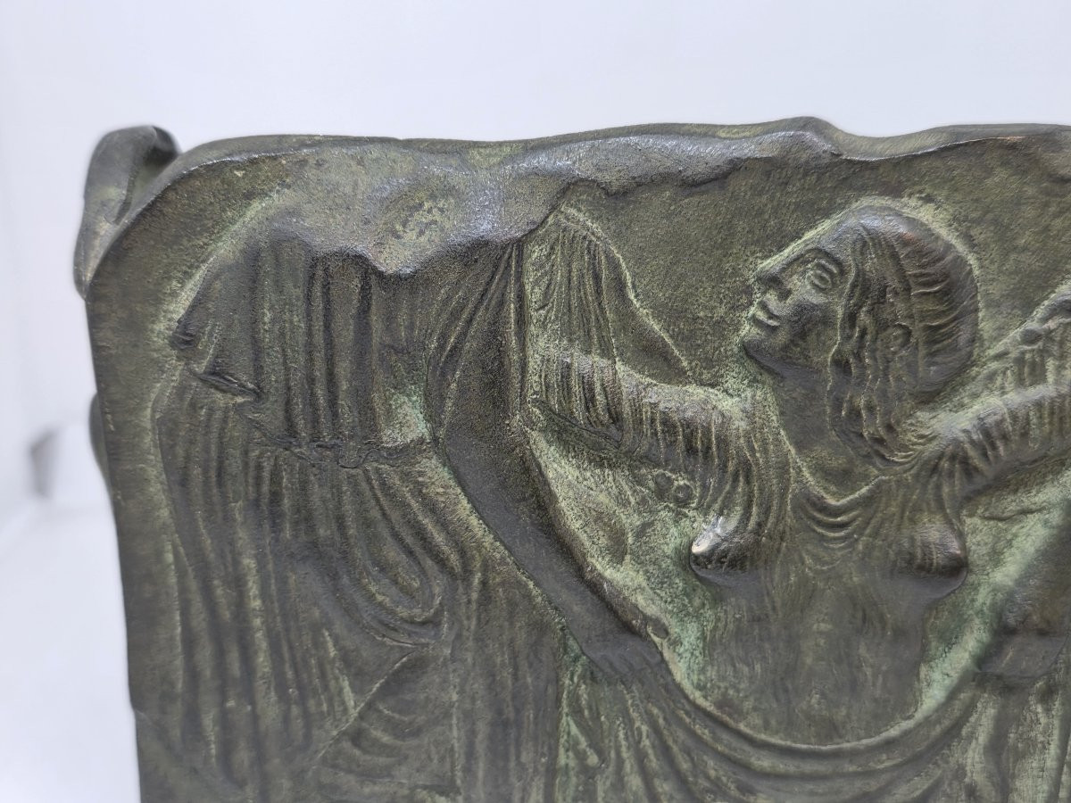 French Art Deco Bronze Planter/vase, Inspired By The Greek Revival Style France, Circa 1920s-photo-4