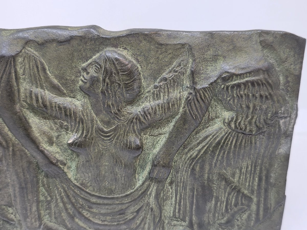 French Art Deco Bronze Planter/vase, Inspired By The Greek Revival Style France, Circa 1920s-photo-5