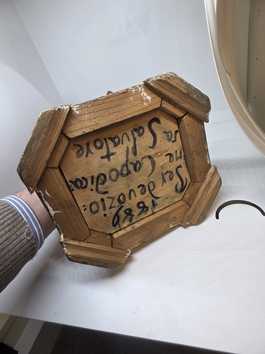 Statue en bois sculpté représentant l'Immaculée Conception, XIXe siècle, Sicile-photo-8