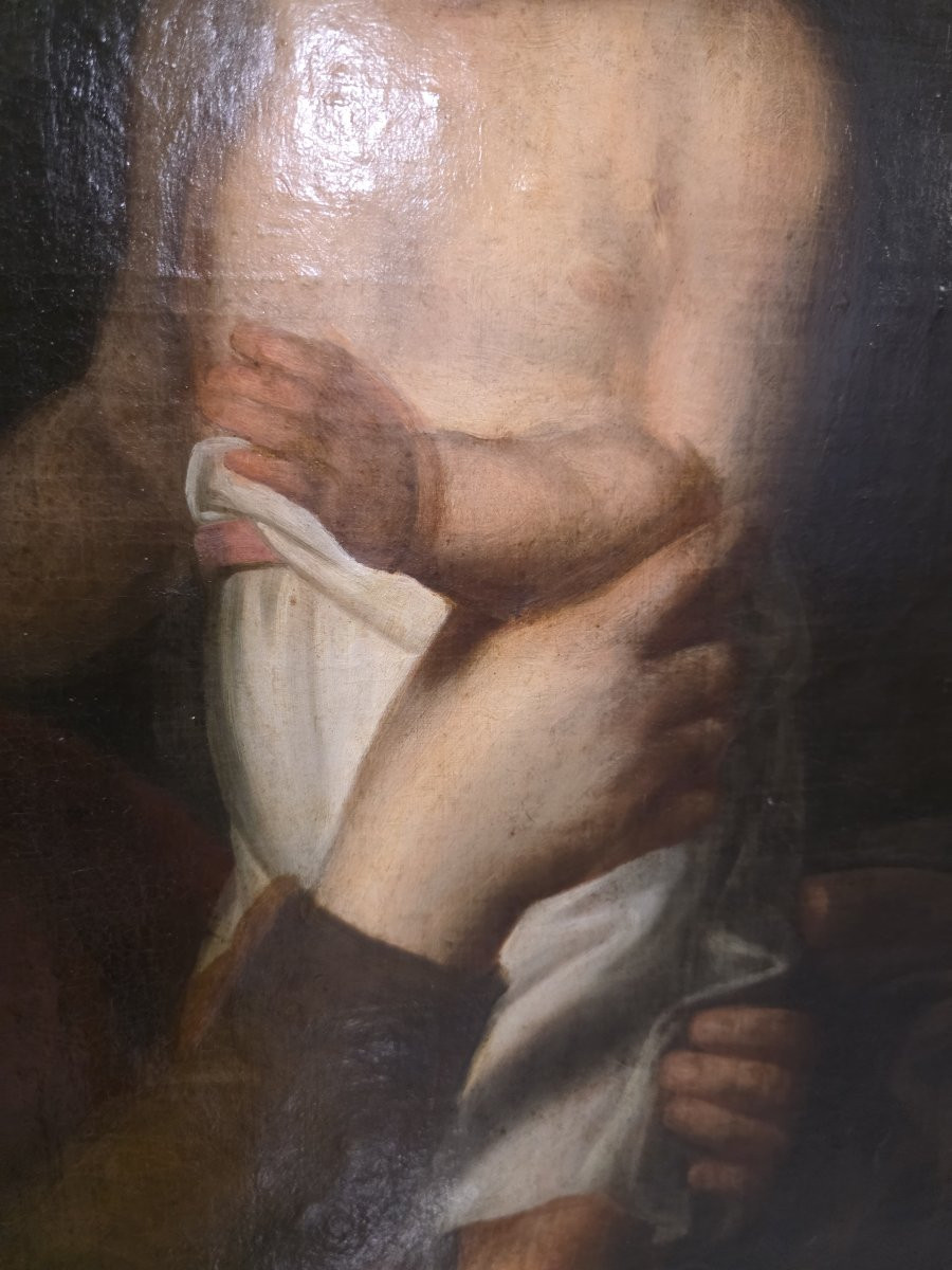 Oil On Canvas, *madonna And Child*, Late 18th-century Neoclassical Period-photo-4