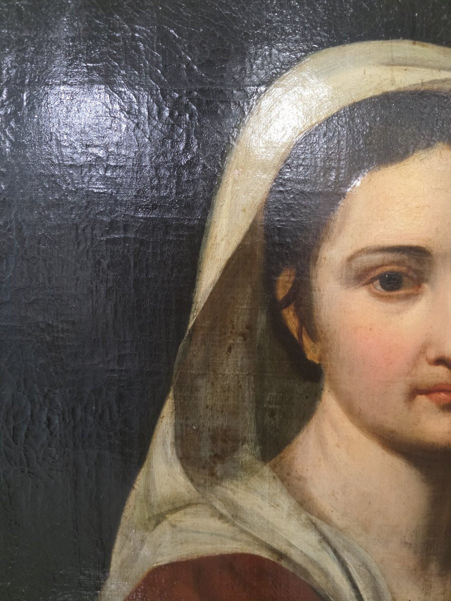 Oil On Canvas, *madonna And Child*, Late 18th-century Neoclassical Period-photo-6