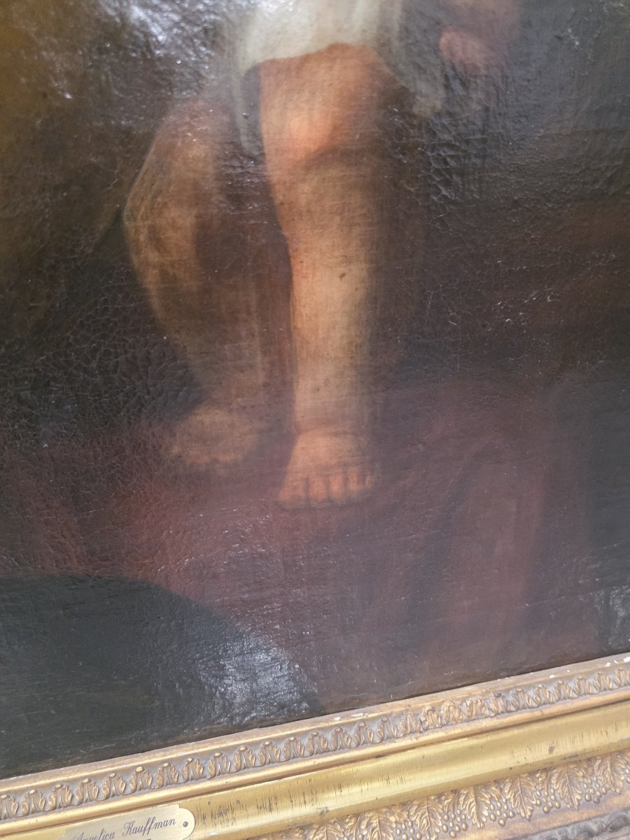 Oil On Canvas, *madonna And Child*, Late 18th-century Neoclassical Period-photo-7