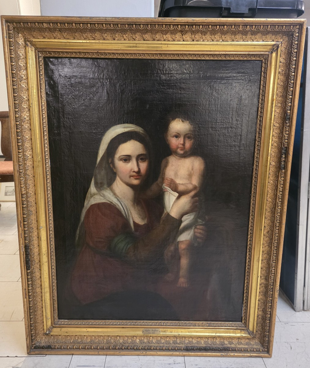 Oil On Canvas, *madonna And Child*, Late 18th-century Neoclassical Period