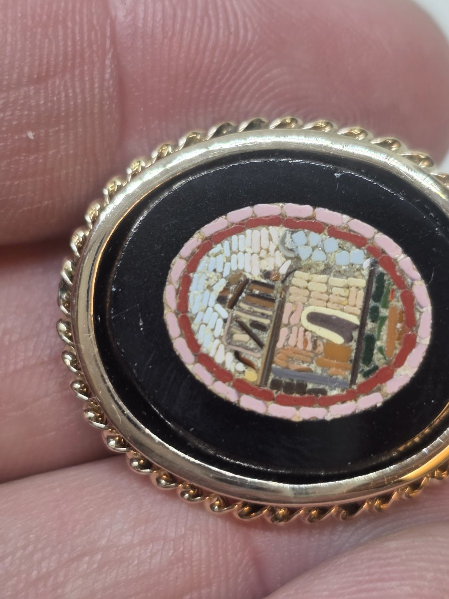 Earrings Featuring Beautiful Antique 19th-century Micro-mosaics-photo-4