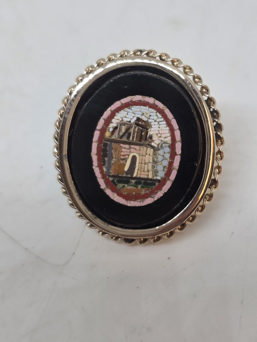 Earrings Featuring Beautiful Antique 19th-century Micro-mosaics-photo-1