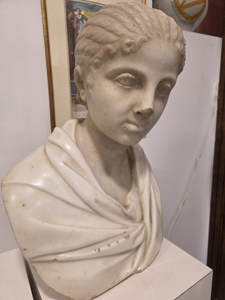 Statue en marbre représentant Plautilia, Florence, XVIIIe siècle-photo-2